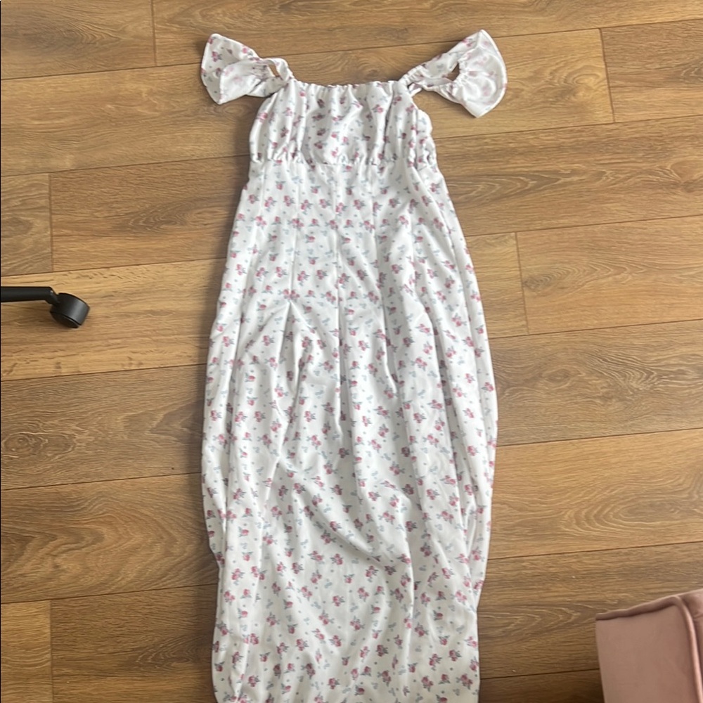 Princess Polly White and Pink Floral Maxi Dress